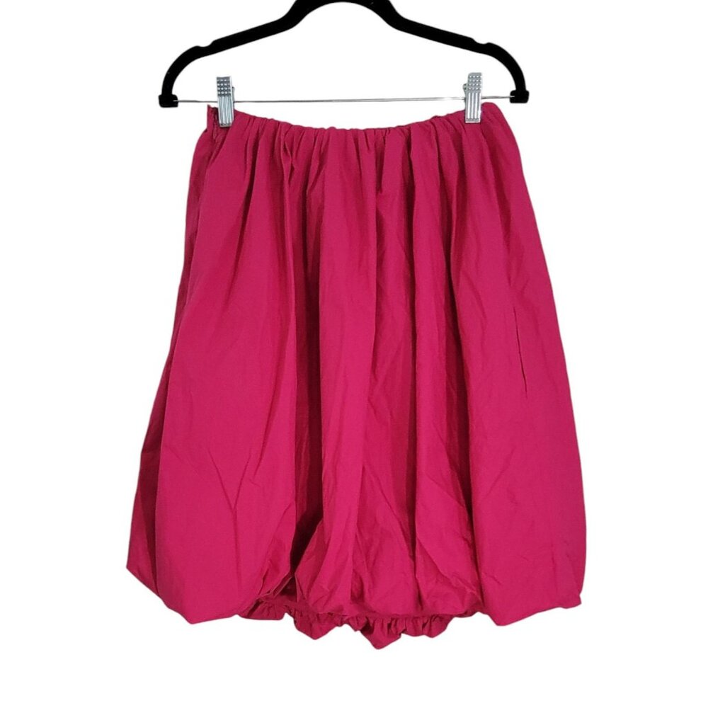 Susana Monaco Womens Fuchsia Balloon Skirt Side‎ Zip Elastic Waist Size S NWT